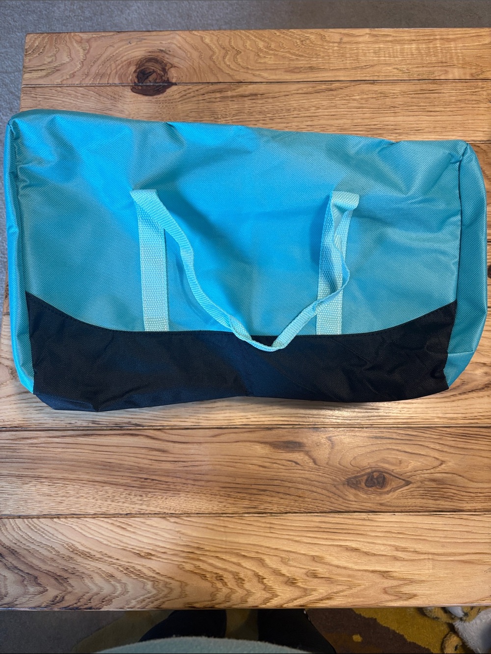 Aqua and Black Duffel Bag  Amazon